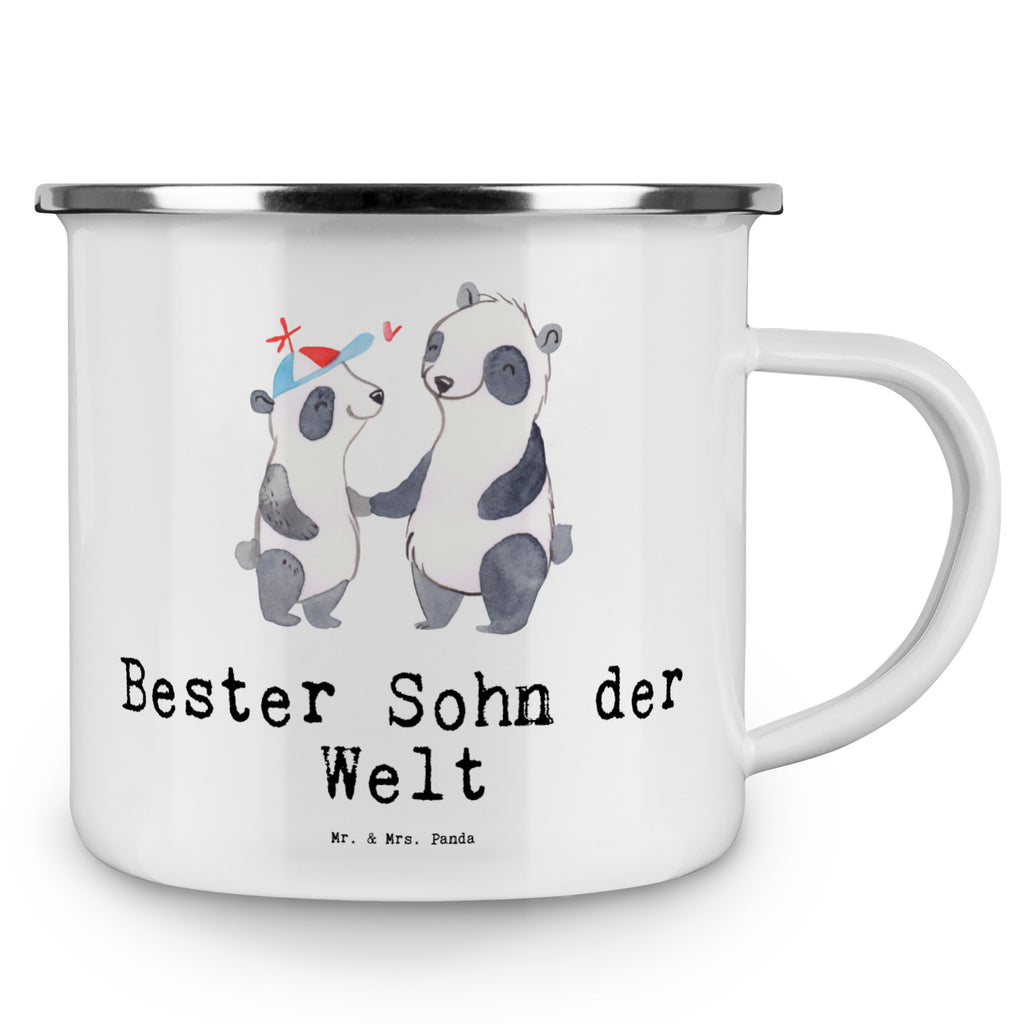 Camping Emaille Tasse Panda Bester Sohn der Welt Campingtasse, Trinkbecher, Metalltasse, Outdoor Tasse, Emaille Trinkbecher, Blechtasse Outdoor, Emaille Campingbecher, Edelstahl Trinkbecher, Metalltasse für Camping, Kaffee Blechtasse, Camping Tasse Metall, für, Dankeschön, Geschenk, Schenken, Geburtstag, Geburtstagsgeschenk, Geschenkidee, Danke, Bedanken, Mitbringsel, Freude machen, Geschenktipp, Sohn, Sohnemann, Söhnchen, Bube, Bub, Nachwuchs, Nachkomme, Kind, Familie, Vater, Belohnung