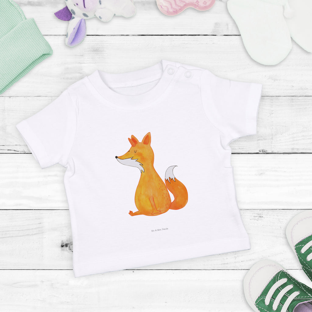 Organic Baby Shirt Einhorn Fuchs Baby T-Shirt, Jungen Baby T-Shirt, Mädchen Baby T-Shirt, Shirt, Einhorn, Einhörner, Einhorn Deko, Pegasus, Unicorn, Fuchs, Unicorns, Fuchshörnchen, Fuchshorn, Foxycorn, Füchse