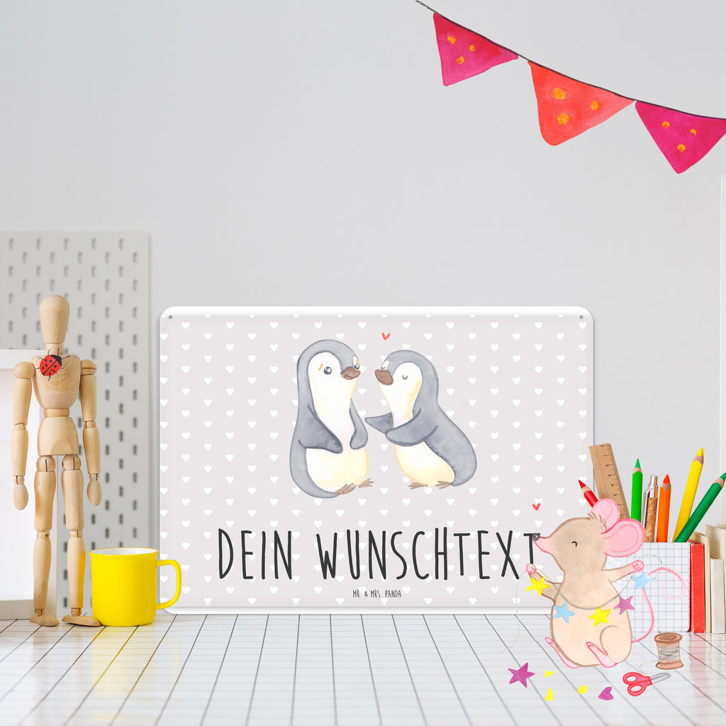 Personalisiertes Blechschild Pinguine trösten Blechschild, Metallschild, Geschenk Schild, Schild, Magnet-Metall-Schild, Deko Schild, Wandschild, Wand-Dekoration, Türschild, Liebe, Partner, Freund, Freundin, Ehemann, Ehefrau, Heiraten, Verlobung, Heiratsantrag, Liebesgeschenk, Jahrestag, Hocheitstag, Valentinstag, Geschenk für Frauen, Hochzeitstag, Mitbringsel, Geschenk für Freundin, Geschenk für Partner, Liebesbeweis, für Männer, für Ehemann