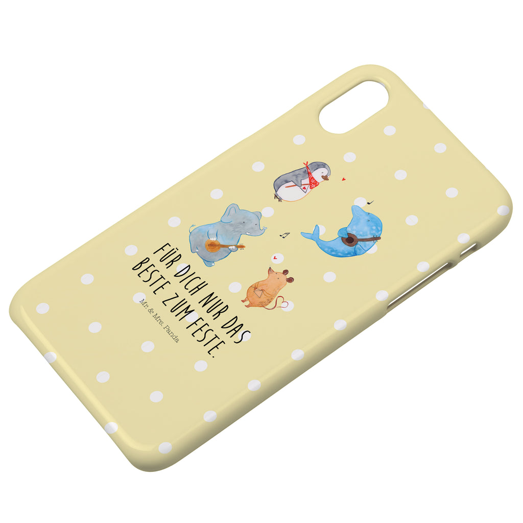 Handyhülle Big Band Handyhülle, Handycover, Cover, Handy, Hülle, Iphone 10, Iphone X, Tiermotive, Gute Laune, lustige Sprüche, Tiere, Hund, Pinguin, Maus, Elefant, Delfin, Gitarre, Band, Triangel, Musikanten, Musik