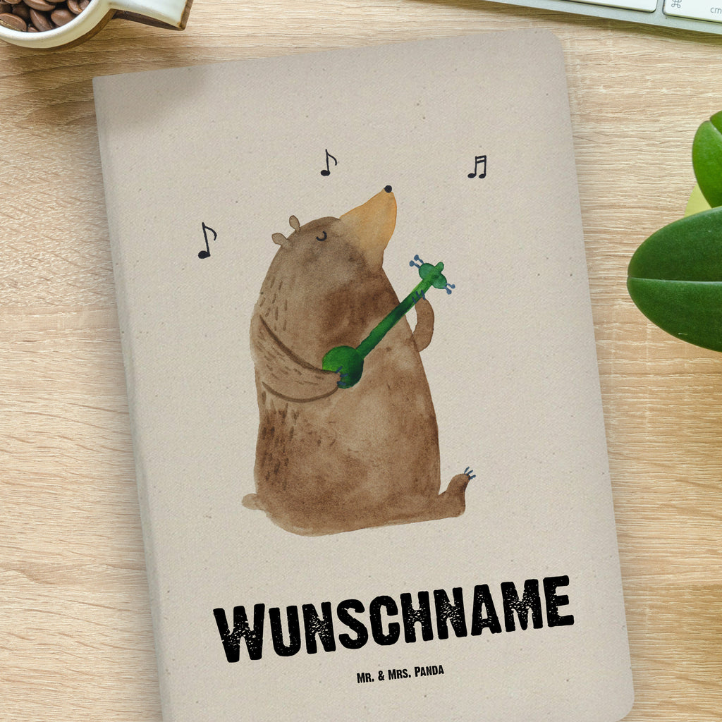 DIN A4 Personalisiertes Notizbuch Bär Lied Personalisiertes Notizbuch, Notizbuch mit Namen, Notizbuch bedrucken, Personalisierung, Namensbuch, Namen, Bär, Teddy, Teddybär, Bärchen, Bear, Liebeslied, Lied, Song, Valentinstag, Valentine, Geschenk, Partner, Liebe, Freundin, Frau, Herz, Spruch