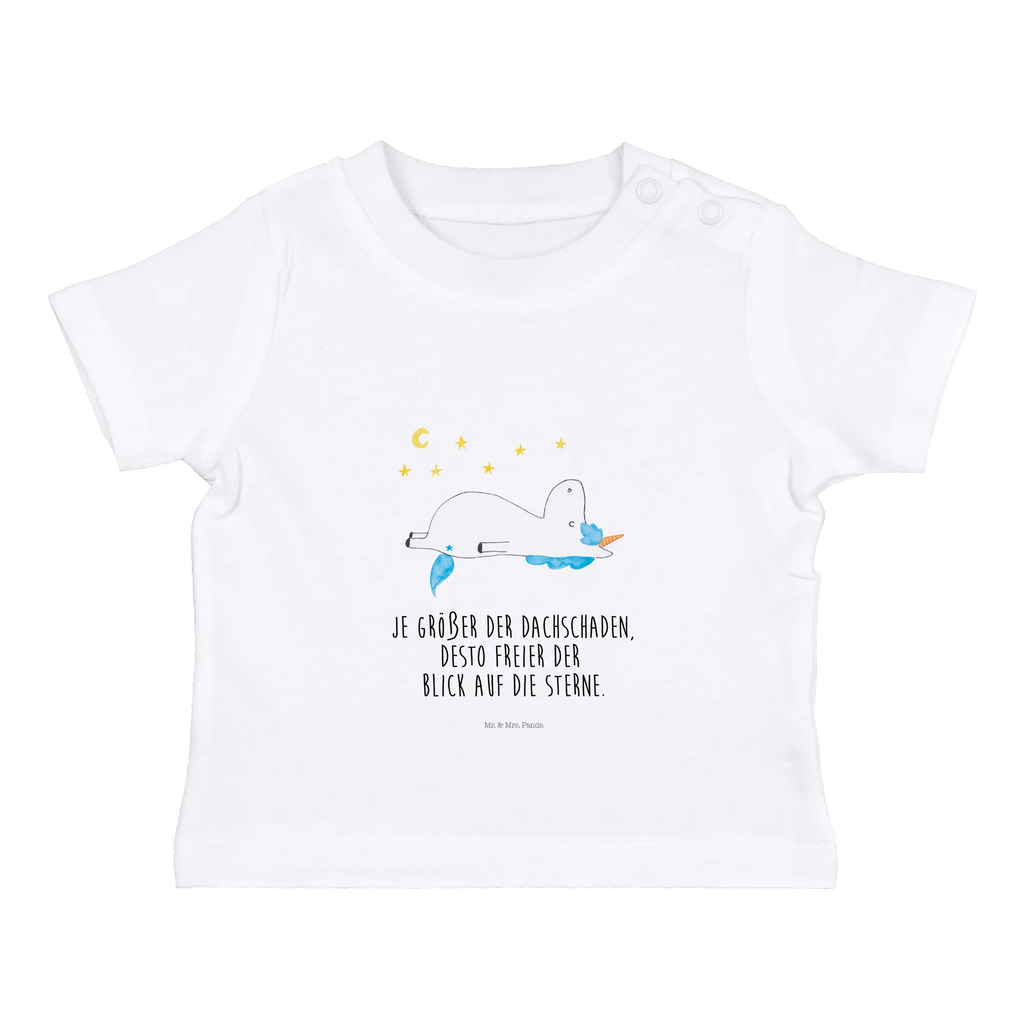 Organic Baby Shirt Einhorn Sternenhimmel Baby T-Shirt, Jungen Baby T-Shirt, Mädchen Baby T-Shirt, Shirt, Einhorn, Einhörner, Einhorn Deko, Pegasus, Unicorn, Sterne, Dachschaden, Verrückt, Sternenhimmel