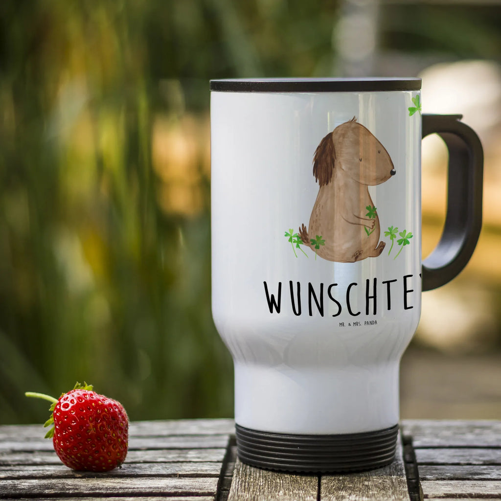 Personalisierter Thermobecher Hund Kleeblatt Personalisierter Thermobecher, Personalisierter To Go Becher, Personalisierte Thermotasse, Personalisierter Kaffeebecher, Personalisierter Isolierbecher, Thermobecher personalisieren, Thermobecher mit Namen, Thermobecher selbst gestalten, Wunschname, Spülmaschinenfest, Bedrucken, Isolierbecher mit Namen, Isolierbecher selbst gestalten, Thermotasse personalisieren, Thermotasse mit Namen, Hund, Hundemotiv, Haustier, Hunderasse, Tierliebhaber, Hundebesitzer, Sprüche, Kleeblatt, Glück, Tagträume, Motivation, Neuanfang, Geschenk, Glücksbringer, Selbstliebe, Achtsamkeit