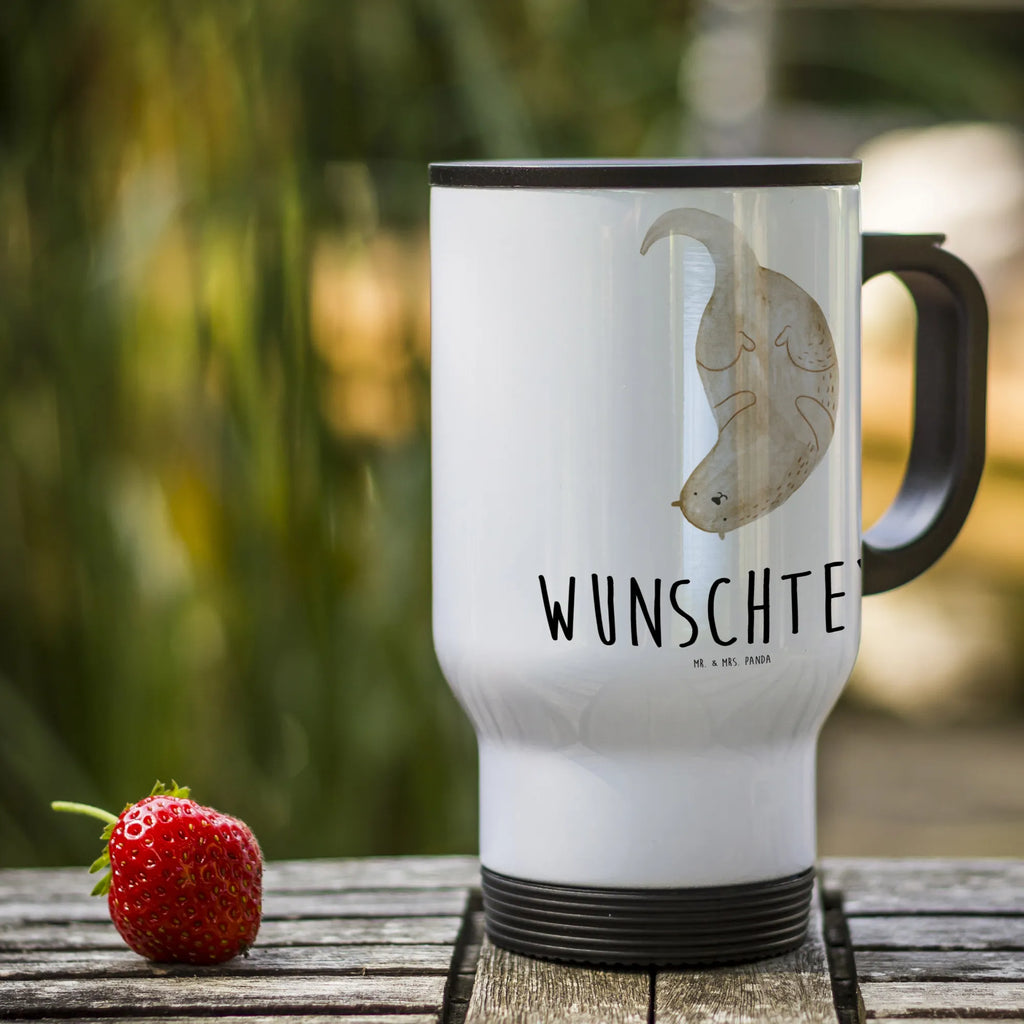 Personalisierter Thermobecher Otter Kopfüber Personalisierter Thermobecher, Personalisierter To Go Becher, Personalisierte Thermotasse, Personalisierter Kaffeebecher, Personalisierter Isolierbecher, Thermobecher personalisieren, Thermobecher mit Namen, Thermobecher selbst gestalten, Wunschname, Spülmaschinenfest, Bedrucken, Isolierbecher mit Namen, Isolierbecher selbst gestalten, Thermotasse personalisieren, Thermotasse mit Namen, Otter, Fischotter, Seeotter, Otter Seeotter See Otter