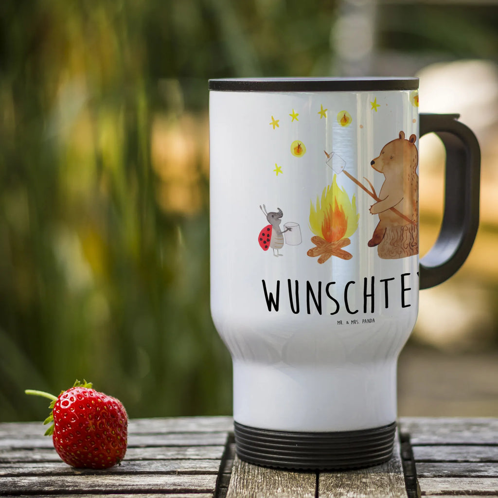 Personalisierter Thermobecher Bär & Marienkäfer Lagerfeuer Personalisierter Thermobecher, Personalisierter To Go Becher, Personalisierte Thermotasse, Personalisierter Kaffeebecher, Personalisierter Isolierbecher, Thermobecher personalisieren, Thermobecher mit Namen, Thermobecher selbst gestalten, Wunschname, Spülmaschinenfest, Bedrucken, Isolierbecher mit Namen, Isolierbecher selbst gestalten, Thermotasse personalisieren, Thermotasse mit Namen, Bär, Teddy, Teddybär, Lagerfeuer