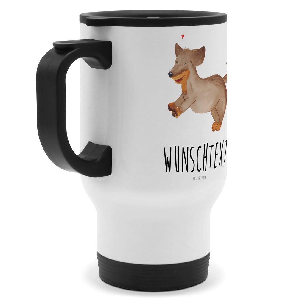 Personalisierter Thermobecher Hund Dackel fröhlich Personalisierter Thermobecher, Personalisierter To Go Becher, Personalisierte Thermotasse, Personalisierter Kaffeebecher, Personalisierter Isolierbecher, Thermobecher personalisieren, Thermobecher mit Namen, Thermobecher selbst gestalten, Wunschname, Spülmaschinenfest, Bedrucken, Isolierbecher mit Namen, Isolierbecher selbst gestalten, Thermotasse personalisieren, Thermotasse mit Namen, Hund, Hundemotiv, Haustier, Hunderasse, Tierliebhaber, Hundebesitzer, Sprüche, Hunde, Dackel, Dachshund, happy dog