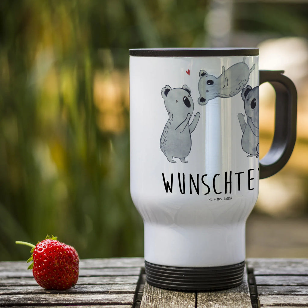 Personalisierter Thermobecher Koala Feiern Sich Personalisierter Thermobecher, Personalisierter To Go Becher, Personalisierte Thermotasse, Personalisierter Kaffeebecher, Personalisierter Isolierbecher, Thermobecher personalisieren, Thermobecher mit Namen, Thermobecher selbst gestalten, Wunschname, Spülmaschinenfest, Bedrucken, Isolierbecher mit Namen, Isolierbecher selbst gestalten, Thermotasse personalisieren, Thermotasse mit Namen, Geburtstag, Geburtstagsgeschenk, Geschenk, Koala, Familie, Kind, Eltern, Herz, Liebe