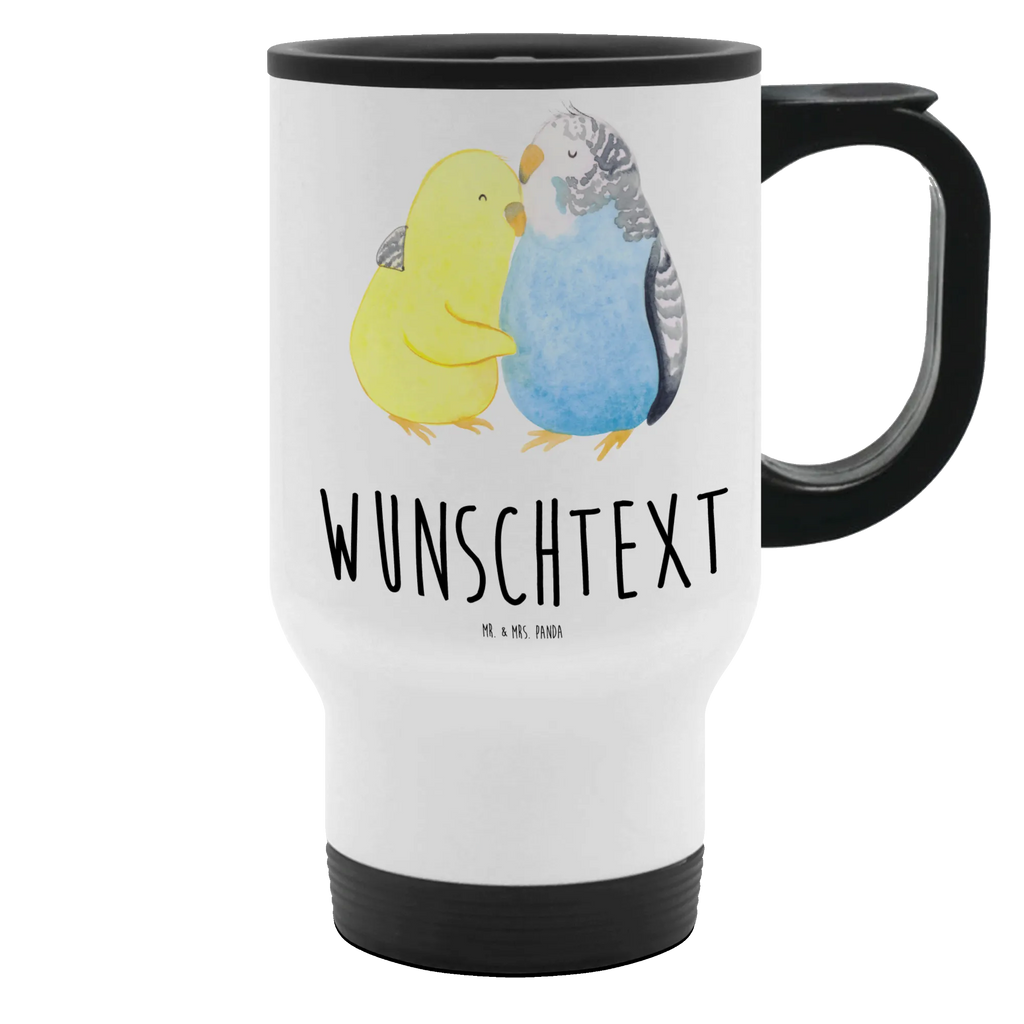 Personalisierter Thermobecher Wellensittich Liebe Personalisierter Thermobecher, Personalisierter To Go Becher, Personalisierte Thermotasse, Personalisierter Kaffeebecher, Personalisierter Isolierbecher, Thermobecher personalisieren, Thermobecher mit Namen, Thermobecher selbst gestalten, Wunschname, Spülmaschinenfest, Bedrucken, Isolierbecher mit Namen, Isolierbecher selbst gestalten, Thermotasse personalisieren, Thermotasse mit Namen, Liebe, Partner, Freund, Freundin, Ehemann, Ehefrau, Heiraten, Verlobung, Heiratsantrag, Liebesgeschenk, Jahrestag, Hocheitstag, Vögel, Wellensittich, Nähe, Kuscheln, Vertrauen