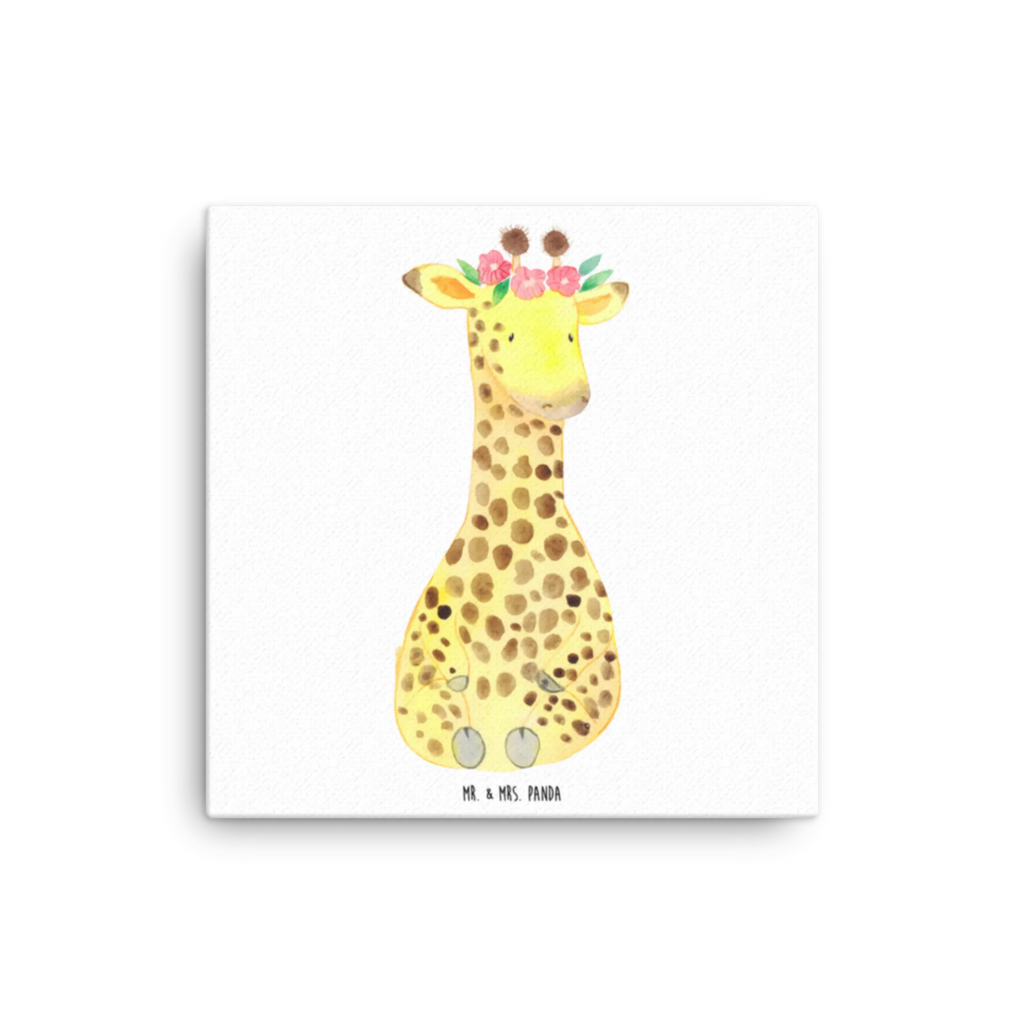 Leinwand Bild Giraffe Blumenkranz Leinwand, Bild, Kunstdruck, Wanddeko, Dekoration, Afrika, Wildtiere, Giraffe, Blumenkranz, Abenteurer, Selbstliebe, Freundin