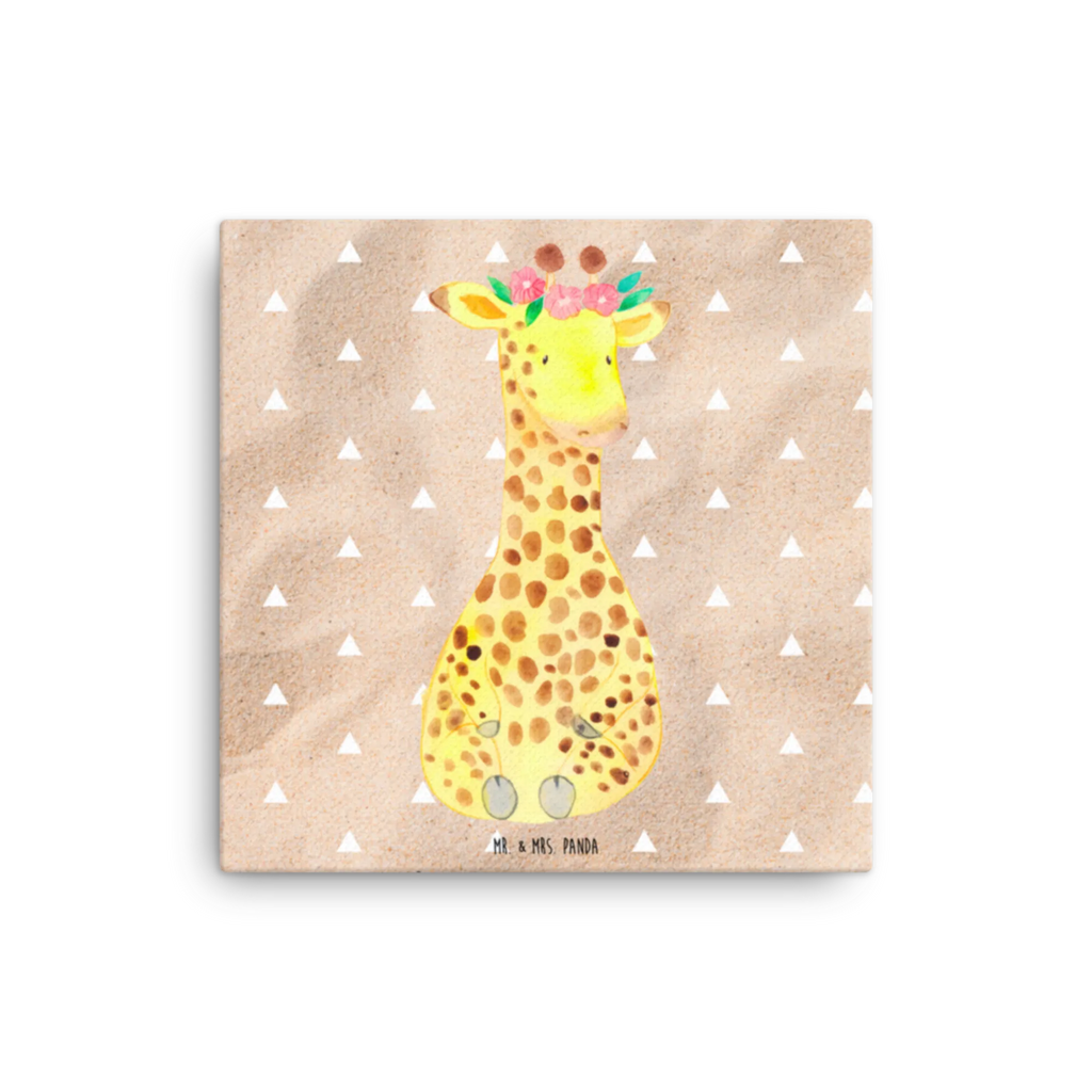 Leinwand Bild Giraffe Blumenkranz Leinwand, Bild, Kunstdruck, Wanddeko, Dekoration, Afrika, Wildtiere, Giraffe, Blumenkranz, Abenteurer, Selbstliebe, Freundin