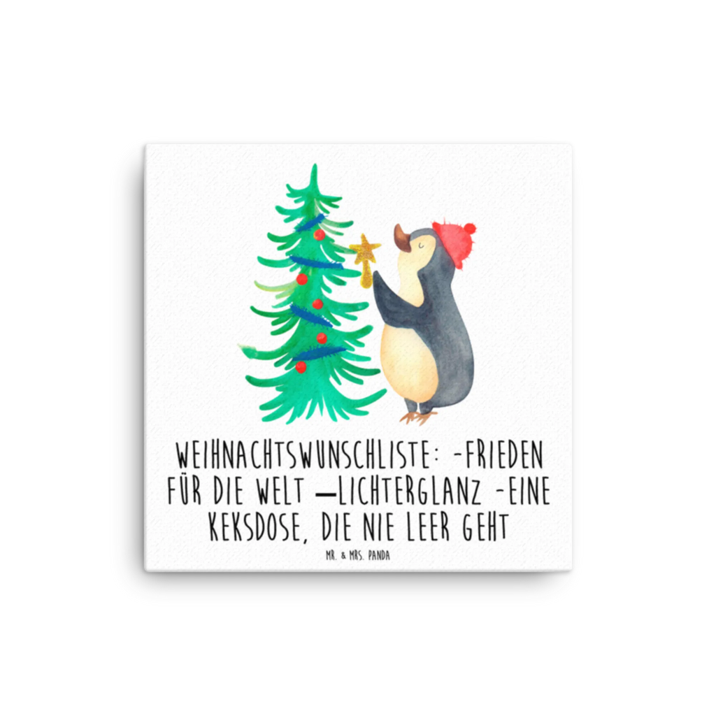 Leinwand Bild Pinguin Weihnachtsbaum Leinwand, Bild, Kunstdruck, Wanddeko, Dekoration, Winter, Weihnachten, Weihnachtsdeko, Nikolaus, Advent, Heiligabend, Wintermotiv, Pinguin