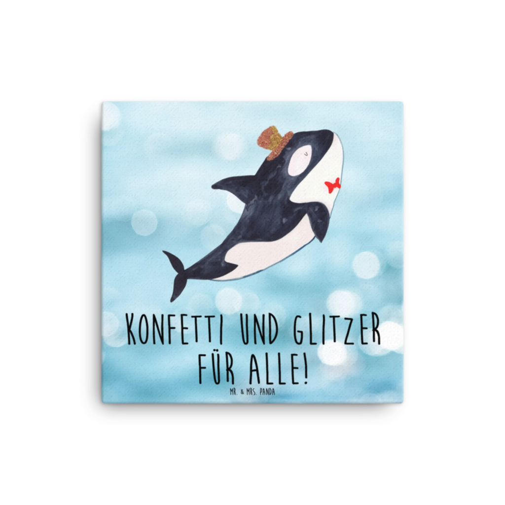 Leinwand Bild Orca Zylinder Leinwand, Bild, Kunstdruck, Wanddeko, Dekoration, Meerestiere, Meer, Urlaub, Narwal, Glitter, Konfetti, Glitzer, Geburtstag, Feier, Fete, Fest, Glückwunsch, Orca