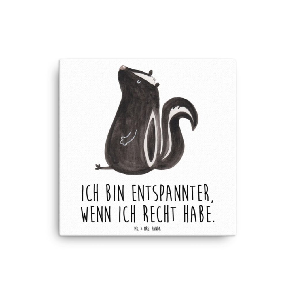 Leinwand Bild Stinktier Sitzen Leinwand, Bild, Kunstdruck, Wanddeko, Dekoration, Stinktier, Skunk, Wildtier, Raubtier, Stinker, Stinki, Spruch, Büro, Recht, Besserwisser