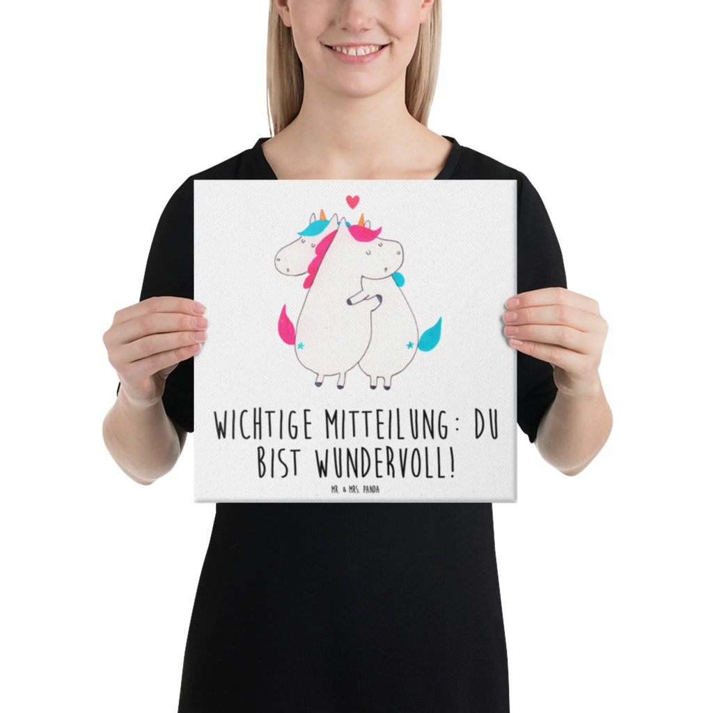 Leinwand Bild Einhorn Mitteilung Leinwand, Bild, Kunstdruck, Wanddeko, Dekoration, Einhorn, Einhörner, Einhorn Deko, Pegasus, Unicorn, Valentinstag, Valentine, Liebe, Geschenk, Partner, Ehe, lustig, witzig, Spruch