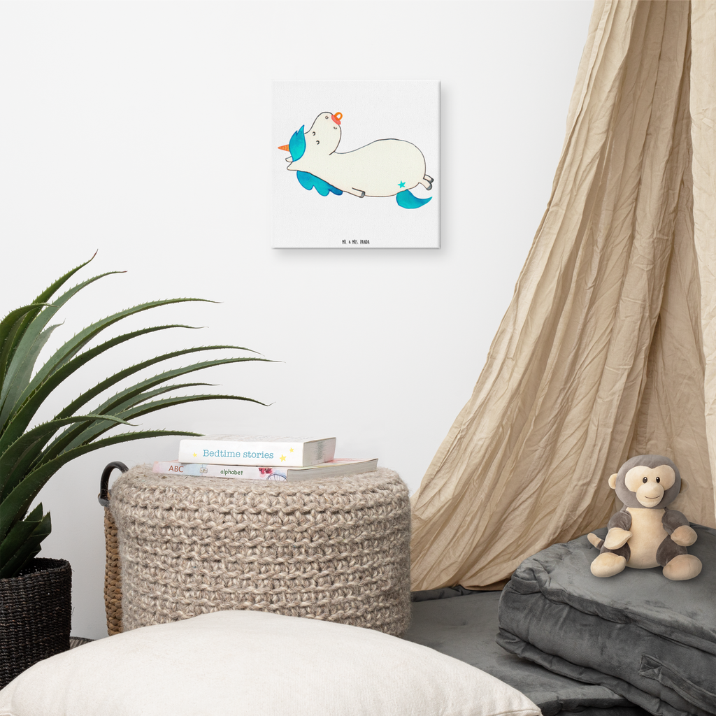 Leinwand Bild Einhorn Schnullie Leinwand, Bild, Kunstdruck, Wanddeko, Dekoration, Einhorn, Einhörner, Einhorn Deko, Unicorn, Baby, Kleinkind, Geburt, Geburtstag, Säugling, Schnuller, Geschenk Geburt, Mutter, Mama