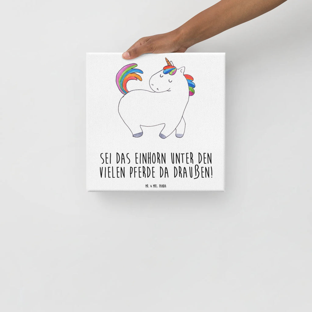 Leinwand Bild Einhorn stolzierend Leinwand, Bild, Kunstdruck, Wanddeko, Dekoration, Einhorn, Einhörner, Einhorn Deko, Unicorn, stolz, anders, bunt, Pferd, Reiter, Reiten, Freundin, Geschenk