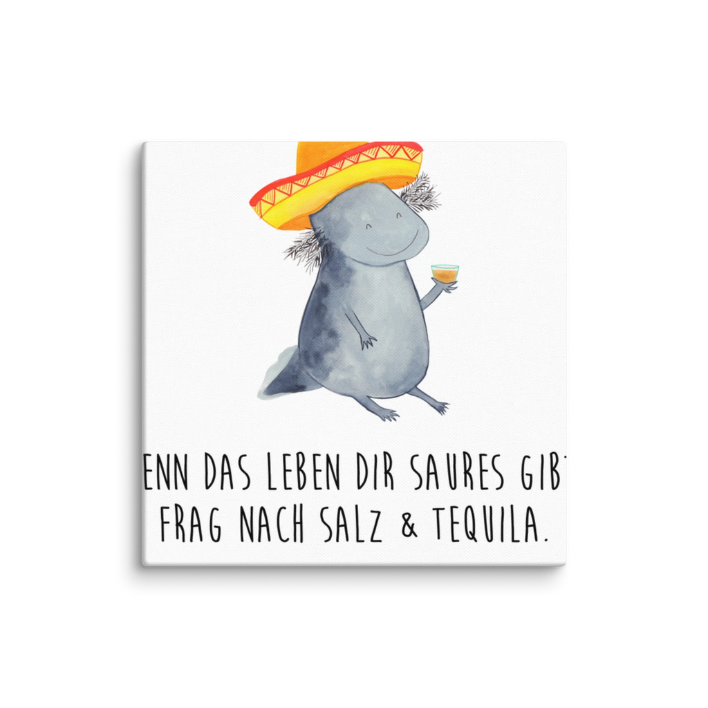 Leinwand Bild Axolotl Tequila Leinwand, Bild, Kunstdruck, Wanddeko, Dekoration, Axolotl, Molch, Mexico, Mexiko, Sombrero, Zitrone, Tequila, Motivation, Spruch, Schwanzlurch, Lurch, Lurche, Axolot, Feuerdrache, Feuersalamander