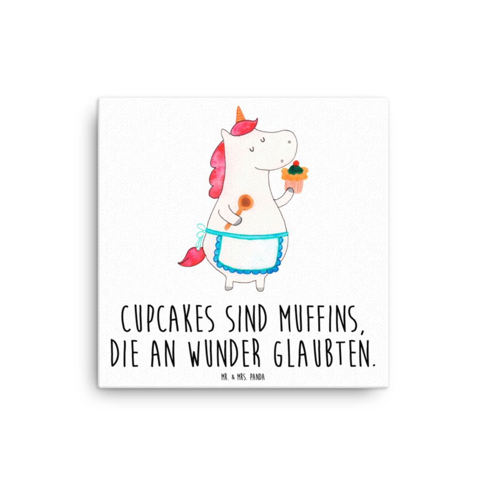 Leinwand Bild Einhorn Küchenfee Leinwand, Bild, Kunstdruck, Wanddeko, Dekoration, Einhorn, Einhörner, Einhorn Deko, Pegasus, Unicorn, backen, Muffin, Motivation, Träumer, träumen, Bäckerin, Hobbykoch, Koch, Torte, Kuchen