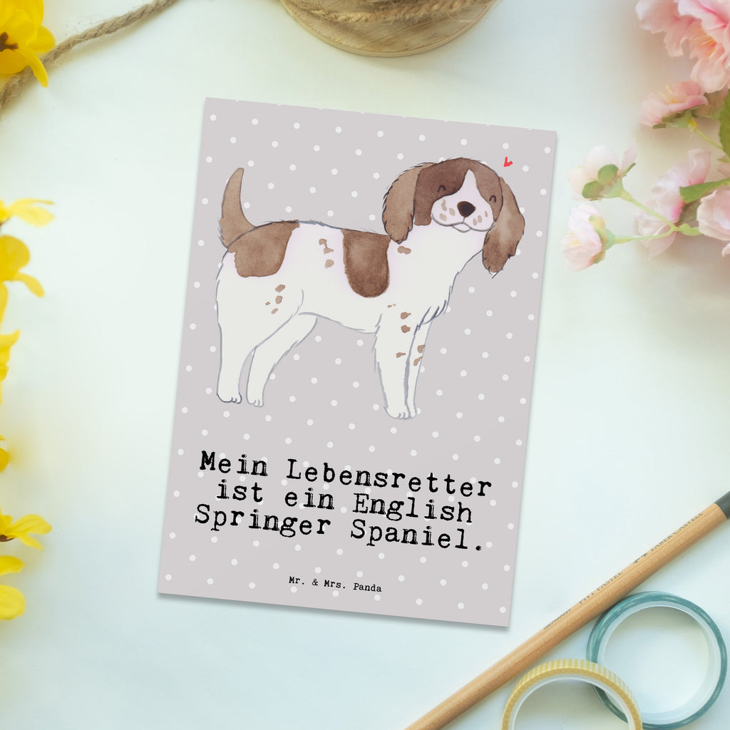 Postkarte English Springer Spaniel Lebensretter Postkarte, Karte, Geschenkkarte, Grußkarte, Einladung, Ansichtskarte, Geburtstagskarte, Einladungskarte, Dankeskarte, Ansichtskarten, Einladung Geburtstag, Einladungskarten Geburtstag, Hund, Hunderasse, Rassehund, Hundebesitzer, Geschenk, Tierfreund, Schenken, Welpe, English Springer Spaniel