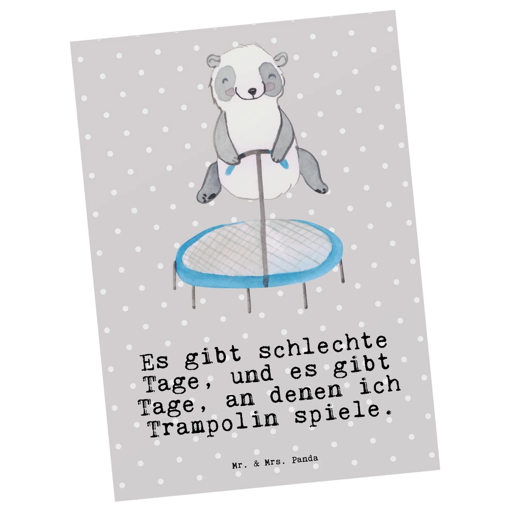 Postkarte Panda Trampolin springen Postkarte, Karte, Geschenkkarte, Grußkarte, Einladung, Ansichtskarte, Geburtstagskarte, Einladungskarte, Dankeskarte, Ansichtskarten, Einladung Geburtstag, Einladungskarten Geburtstag, Geschenk, Sport, Sportart, Hobby, Schenken, Danke, Dankeschön, Auszeichnung, Gewinn, Sportler, Trampolin springen, Trampolin Springen, Trampolin Turnen, Fitnessstudio