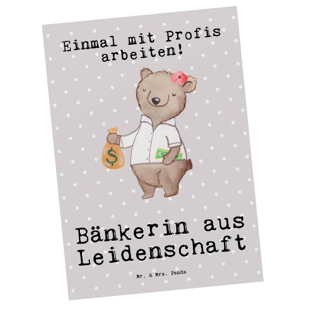 Postkarte Bänkerin aus Leidenschaft Postkarte, Karte, Geschenkkarte, Grußkarte, Einladung, Ansichtskarte, Geburtstagskarte, Einladungskarte, Dankeskarte, Ansichtskarten, Einladung Geburtstag, Einladungskarten Geburtstag, Beruf, Ausbildung, Jubiläum, Abschied, Rente, Kollege, Kollegin, Geschenk, Schenken, Arbeitskollege, Mitarbeiter, Firma, Danke, Dankeschön, Bänkerin, Bankfachfrau, Bankangestellte, Bankberaterin