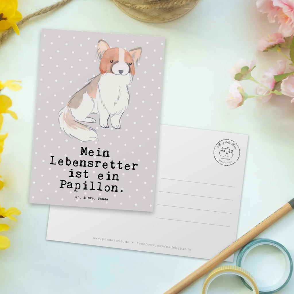 Postkarte Papillon Lebensretter Postkarte, Karte, Geschenkkarte, Grußkarte, Einladung, Ansichtskarte, Geburtstagskarte, Einladungskarte, Dankeskarte, Ansichtskarten, Einladung Geburtstag, Einladungskarten Geburtstag, Hund, Hunderasse, Rassehund, Hundebesitzer, Geschenk, Tierfreund, Schenken, Welpe, Kontinentaler Zwergspaniel, Papillon