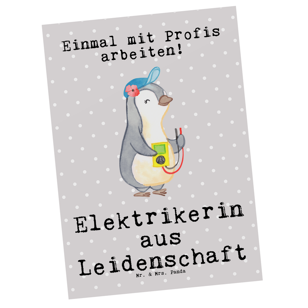 Postkarte Elektrikerin Leidenschaft Postkarte, Karte, Geschenkkarte, Grußkarte, Einladung, Ansichtskarte, Geburtstagskarte, Einladungskarte, Dankeskarte, Ansichtskarten, Einladung Geburtstag, Einladungskarten Geburtstag, Beruf, Ausbildung, Jubiläum, Abschied, Rente, Kollege, Kollegin, Geschenk, Schenken, Arbeitskollege, Mitarbeiter, Firma, Danke, Dankeschön, Elektrikerin, Elektronmonteurin, Elektrotechnikerin, Elektroinstallateurin, Elektromeisterin, Gesellenprüfung