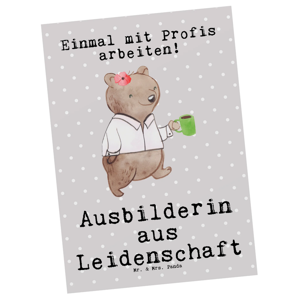 Postkarte Ausbilderin aus Leidenschaft Postkarte, Karte, Geschenkkarte, Grußkarte, Einladung, Ansichtskarte, Geburtstagskarte, Einladungskarte, Dankeskarte, Ansichtskarten, Einladung Geburtstag, Einladungskarten Geburtstag, Beruf, Ausbildung, Jubiläum, Abschied, Rente, Kollege, Kollegin, Geschenk, Schenken, Arbeitskollege, Mitarbeiter, Firma, Danke, Dankeschön, Ausbilderin, Tutorin, Ausbilderprüfung