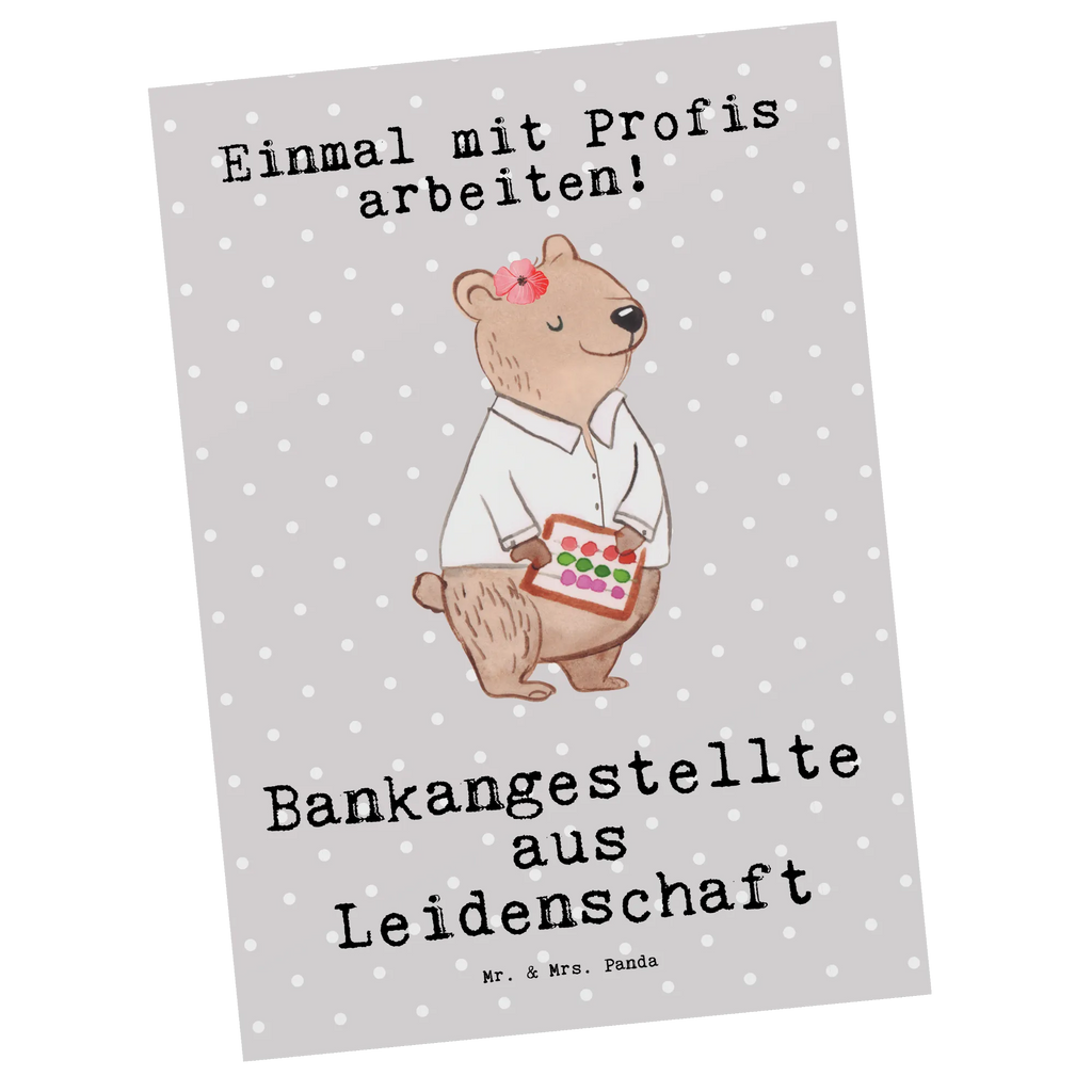 Postkarte Bankangestellte aus Leidenschaft Postkarte, Karte, Geschenkkarte, Grußkarte, Einladung, Ansichtskarte, Geburtstagskarte, Einladungskarte, Dankeskarte, Ansichtskarten, Einladung Geburtstag, Einladungskarten Geburtstag, Beruf, Ausbildung, Jubiläum, Abschied, Rente, Kollege, Kollegin, Geschenk, Schenken, Arbeitskollege, Mitarbeiter, Firma, Danke, Dankeschön, Bankangestellte, Bankfachfrau, Bänkerin, Bankberaterin