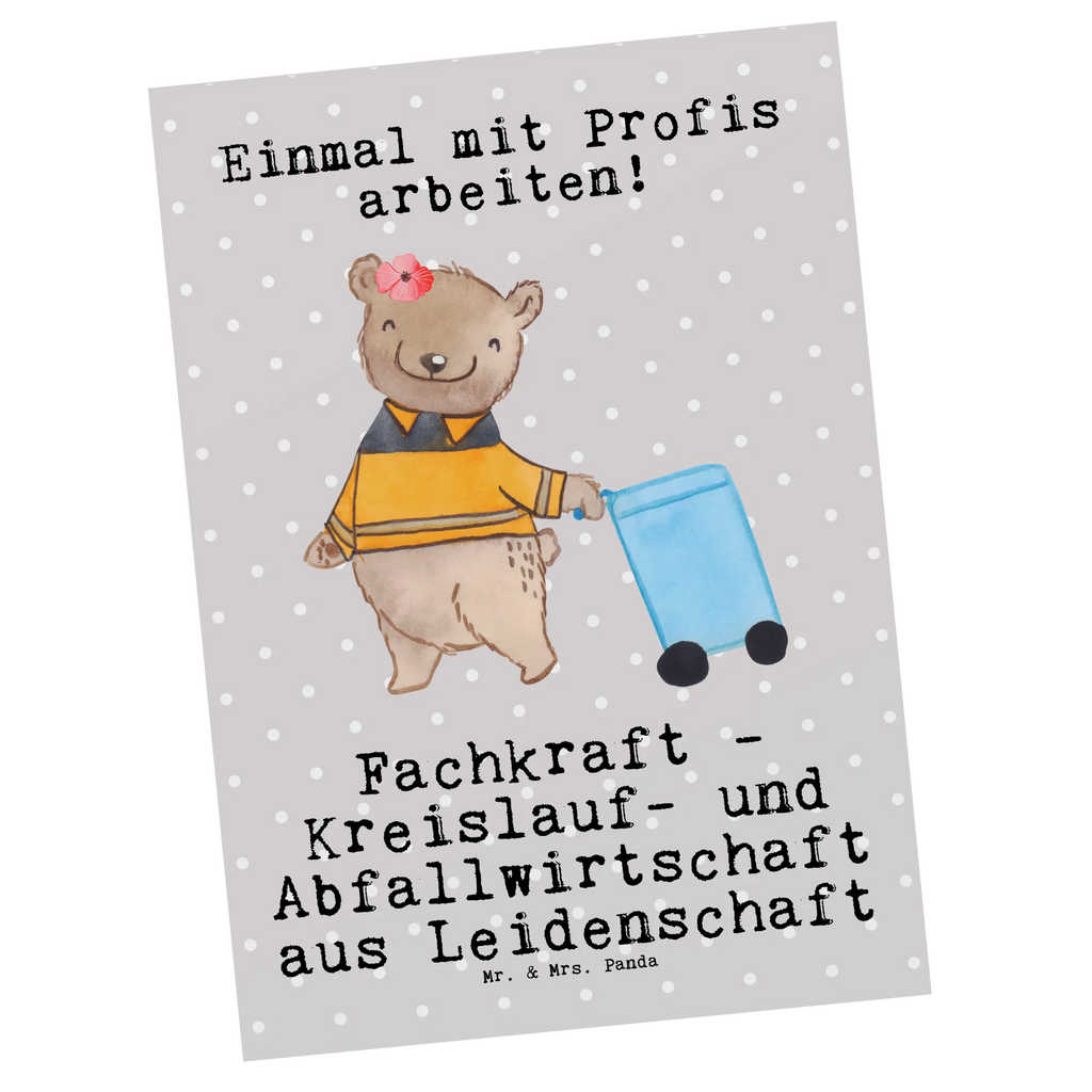 Postkarte Fachkraft - Kreislauf- und Abfallwirtschaft Leidenschaft Postkarte, Karte, Geschenkkarte, Grußkarte, Einladung, Ansichtskarte, Geburtstagskarte, Einladungskarte, Dankeskarte, Ansichtskarten, Einladung Geburtstag, Einladungskarten Geburtstag, Beruf, Ausbildung, Jubiläum, Abschied, Rente, Kollege, Kollegin, Geschenk, Schenken, Arbeitskollege, Mitarbeiter, Firma, Danke, Dankeschön, Müllwerker, Fachkraft Kreislauf- und Abfallwirtschaft, Müllentsorger, Kehrichtmann, Müllmann, Müllfahrer