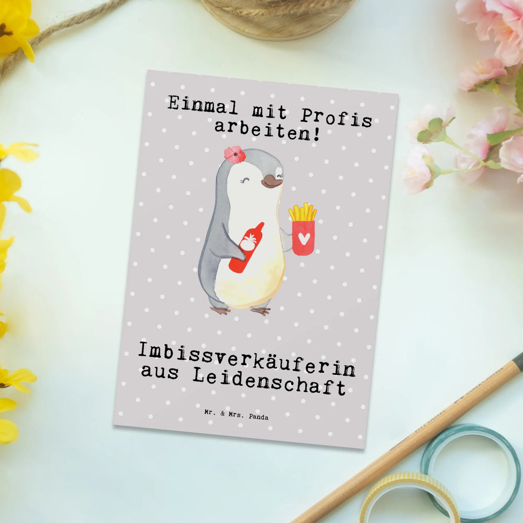 Postkarte Imbissverkäuferin Leidenschaft Postkarte, Karte, Geschenkkarte, Grußkarte, Einladung, Ansichtskarte, Geburtstagskarte, Einladungskarte, Dankeskarte, Ansichtskarten, Einladung Geburtstag, Einladungskarten Geburtstag, Beruf, Ausbildung, Jubiläum, Abschied, Rente, Kollege, Kollegin, Geschenk, Schenken, Arbeitskollege, Mitarbeiter, Firma, Danke, Dankeschön, Imbissbesitzerin, Imibissverkäuferin, Pommesverkäuferin