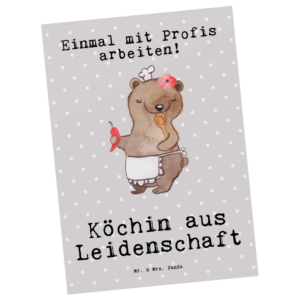 Postkarte Köchin aus Leidenschaft Postkarte, Karte, Geschenkkarte, Grußkarte, Einladung, Ansichtskarte, Geburtstagskarte, Einladungskarte, Dankeskarte, Ansichtskarten, Einladung Geburtstag, Einladungskarten Geburtstag, Beruf, Ausbildung, Jubiläum, Abschied, Rente, Kollege, Kollegin, Geschenk, Schenken, Arbeitskollege, Mitarbeiter, Firma, Danke, Dankeschön, Köchin, Chefköchin, Küchenchefin, Küchenmeisterin, Schiffsköchin, Sterneköchin, Fernsehköchin, Restaurant