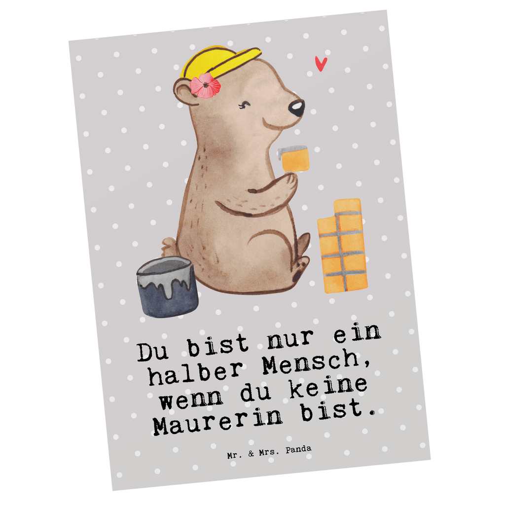 Postkarte Maurerin Herz Postkarte, Karte, Geschenkkarte, Grußkarte, Einladung, Ansichtskarte, Geburtstagskarte, Einladungskarte, Dankeskarte, Ansichtskarten, Einladung Geburtstag, Einladungskarten Geburtstag, Beruf, Ausbildung, Jubiläum, Abschied, Rente, Kollege, Kollegin, Geschenk, Schenken, Arbeitskollege, Mitarbeiter, Firma, Danke, Dankeschön, Maurerin, Maurermeisterin, Gesellenprüfung, Handwerkerin, Maurerbetrieb