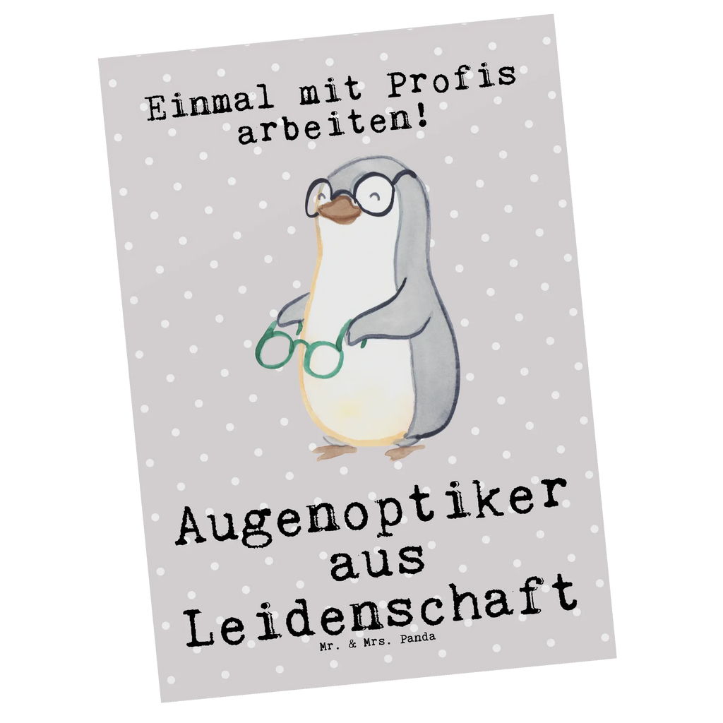 Postkarte Augenoptiker aus Leidenschaft Postkarte, Karte, Geschenkkarte, Grußkarte, Einladung, Ansichtskarte, Geburtstagskarte, Einladungskarte, Dankeskarte, Ansichtskarten, Einladung Geburtstag, Einladungskarten Geburtstag, Beruf, Ausbildung, Jubiläum, Abschied, Rente, Kollege, Kollegin, Geschenk, Schenken, Arbeitskollege, Mitarbeiter, Firma, Danke, Dankeschön, Augenoptiker, Optiker, Augenarzt, Optometrist, Brillenverkäufer, Brillengeschäft, Eröffnung