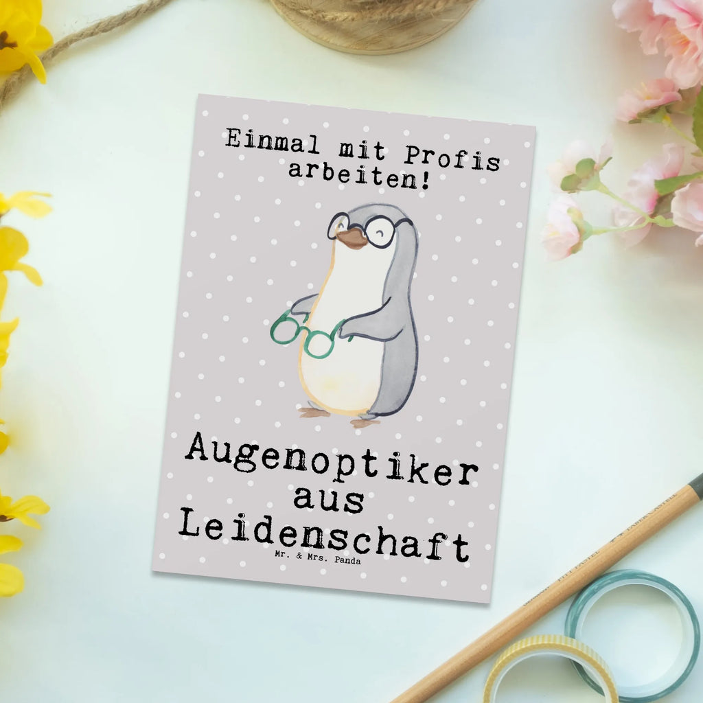 Postkarte Augenoptiker aus Leidenschaft Postkarte, Karte, Geschenkkarte, Grußkarte, Einladung, Ansichtskarte, Geburtstagskarte, Einladungskarte, Dankeskarte, Ansichtskarten, Einladung Geburtstag, Einladungskarten Geburtstag, Beruf, Ausbildung, Jubiläum, Abschied, Rente, Kollege, Kollegin, Geschenk, Schenken, Arbeitskollege, Mitarbeiter, Firma, Danke, Dankeschön, Augenoptiker, Optiker, Augenarzt, Optometrist, Brillenverkäufer, Brillengeschäft, Eröffnung