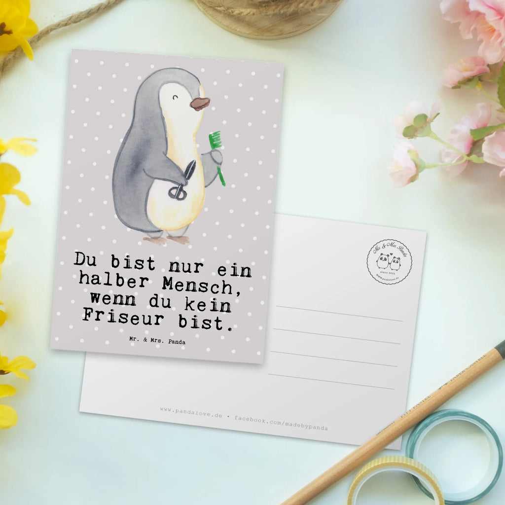 Postkarte Friseur mit Herz Postkarte, Karte, Geschenkkarte, Grußkarte, Einladung, Ansichtskarte, Geburtstagskarte, Einladungskarte, Dankeskarte, Ansichtskarten, Einladung Geburtstag, Einladungskarten Geburtstag, Beruf, Ausbildung, Jubiläum, Abschied, Rente, Kollege, Kollegin, Geschenk, Schenken, Arbeitskollege, Mitarbeiter, Firma, Danke, Dankeschön, Frisör, Haarstylist, Frisörbesuch, Friseursalon, Barbier, Coiffeur, Eröffnung Friseur