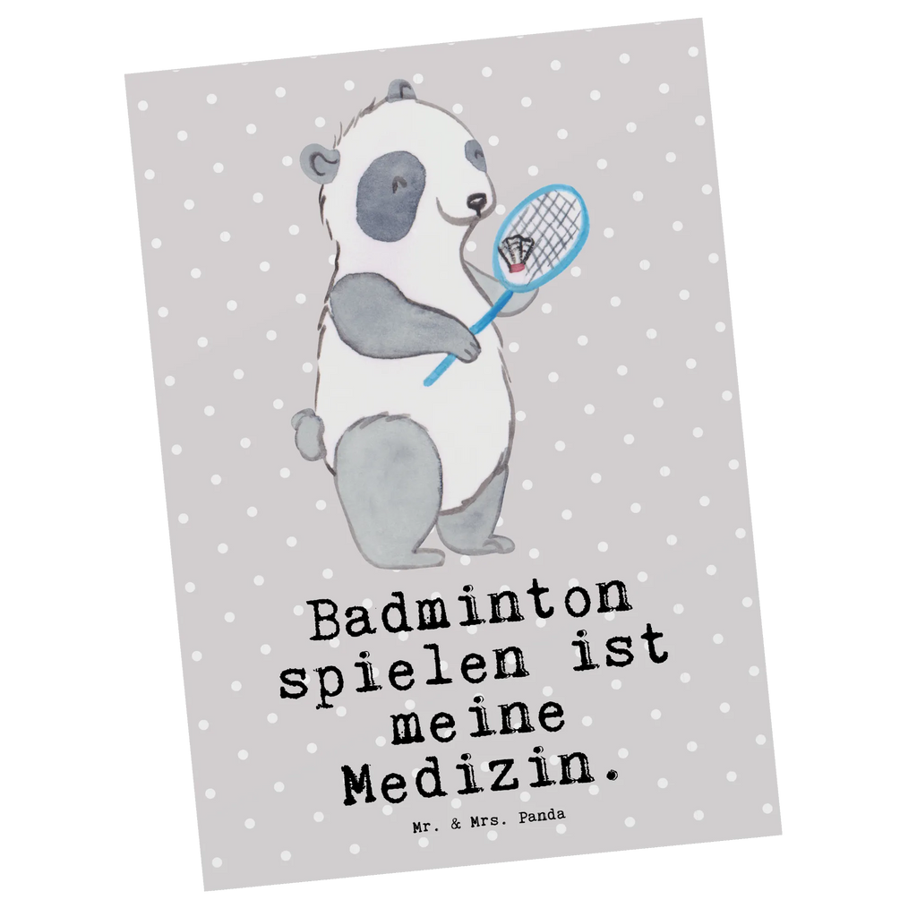 Postkarte Panda Badminton Postkarte, Karte, Geschenkkarte, Grußkarte, Einladung, Ansichtskarte, Geburtstagskarte, Einladungskarte, Dankeskarte, Ansichtskarten, Einladung Geburtstag, Einladungskarten Geburtstag, Geschenk, Sport, Sportart, Hobby, Schenken, Danke, Dankeschön, Auszeichnung, Gewinn, Sportler, Badminton, Badminton spielen