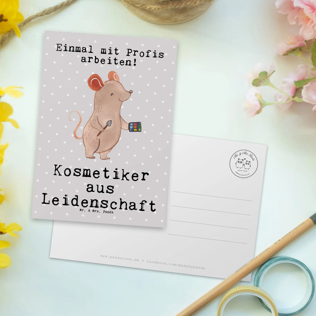 Postkarte Kosmetiker aus Leidenschaft Postkarte, Karte, Geschenkkarte, Grußkarte, Einladung, Ansichtskarte, Geburtstagskarte, Einladungskarte, Dankeskarte, Ansichtskarten, Einladung Geburtstag, Einladungskarten Geburtstag, Beruf, Ausbildung, Jubiläum, Abschied, Rente, Kollege, Kollegin, Geschenk, Schenken, Arbeitskollege, Mitarbeiter, Firma, Danke, Dankeschön, Kosmetiker, Make Up Artist, Maskenbildner, Visagist, Beauty Salon, Kosmetikstudio, Eröffnung