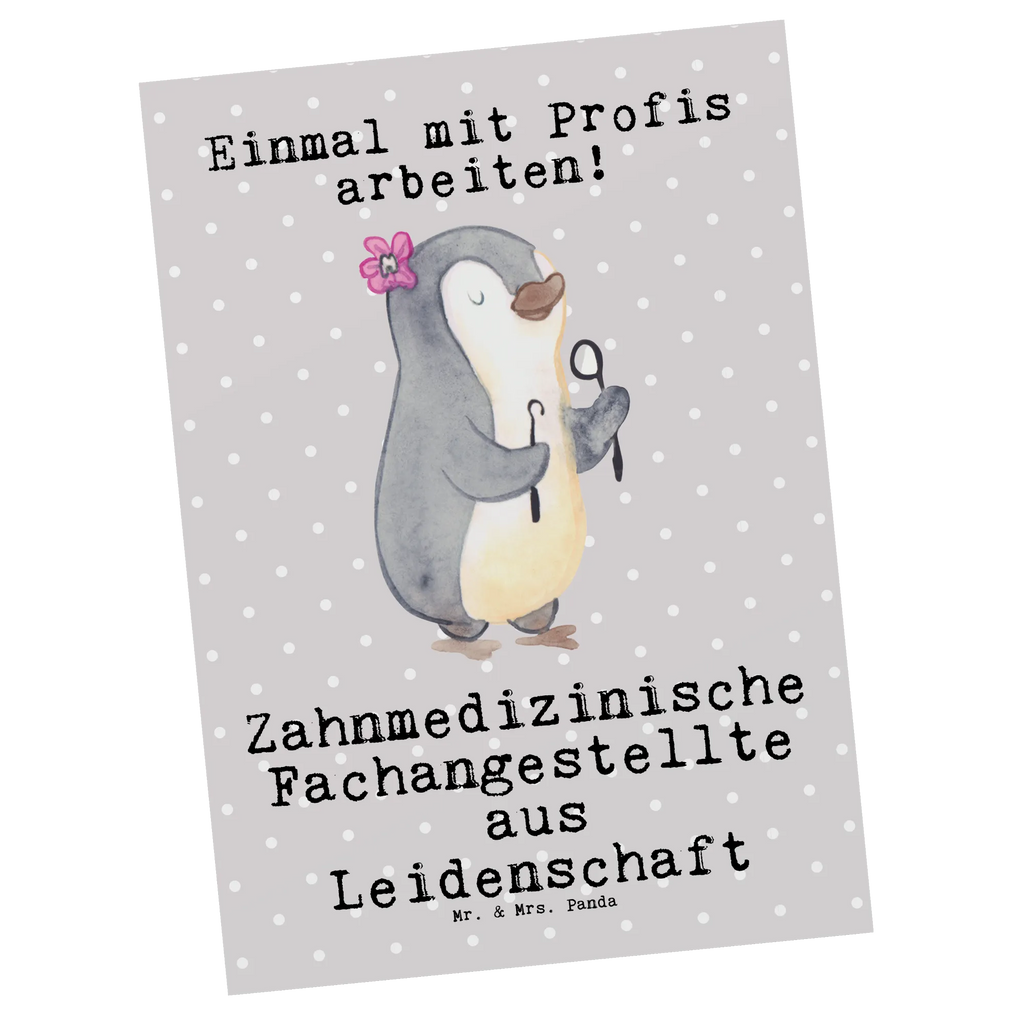 Postkarte Zahnmedizinische Fachangestellte aus Leidenschaft Postkarte, Karte, Geschenkkarte, Grußkarte, Einladung, Ansichtskarte, Geburtstagskarte, Einladungskarte, Dankeskarte, Ansichtskarten, Einladung Geburtstag, Einladungskarten Geburtstag, Beruf, Ausbildung, Jubiläum, Abschied, Rente, Kollege, Kollegin, Geschenk, Schenken, Arbeitskollege, Mitarbeiter, Firma, Danke, Dankeschön