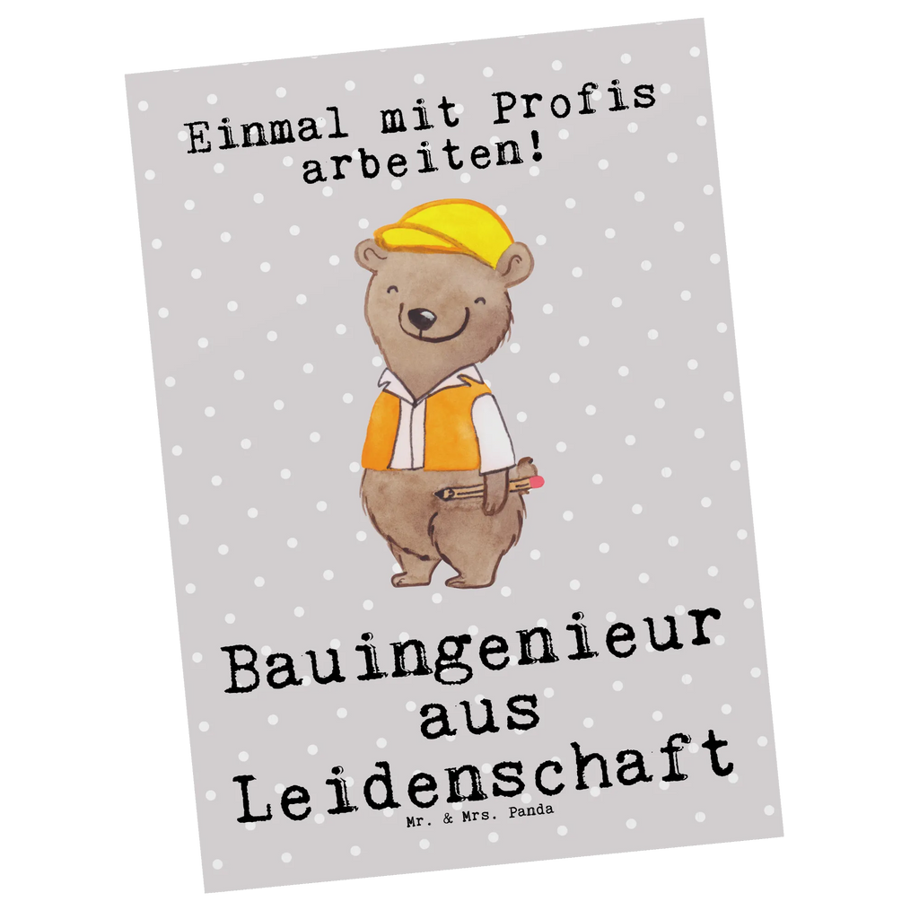 Postkarte Bauingenieur aus Leidenschaft Postkarte, Karte, Geschenkkarte, Grußkarte, Einladung, Ansichtskarte, Geburtstagskarte, Einladungskarte, Dankeskarte, Ansichtskarten, Einladung Geburtstag, Einladungskarten Geburtstag, Beruf, Ausbildung, Jubiläum, Abschied, Rente, Kollege, Kollegin, Geschenk, Schenken, Arbeitskollege, Mitarbeiter, Firma, Danke, Dankeschön, Bauingenieur, Statiker, Ingeniuer, Baustelle, Studium