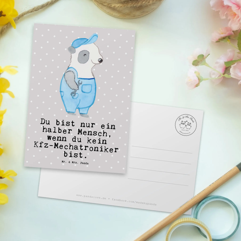 Postkarte Kfz-Mechatroniker mit Herz Postkarte, Karte, Geschenkkarte, Grußkarte, Einladung, Ansichtskarte, Geburtstagskarte, Einladungskarte, Dankeskarte, Ansichtskarten, Einladung Geburtstag, Einladungskarten Geburtstag, Beruf, Ausbildung, Jubiläum, Abschied, Rente, Kollege, Kollegin, Geschenk, Schenken, Arbeitskollege, Mitarbeiter, Firma, Danke, Dankeschön, Kfz-Mechatroniker, Kraftfahrzeugmechaniker, Meister, Gesellenprüfung