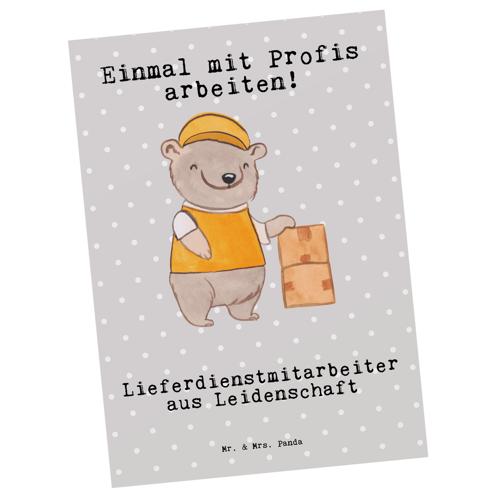 Postkarte Lieferdienstmitarbeiter aus Leidenschaft Postkarte, Karte, Geschenkkarte, Grußkarte, Einladung, Ansichtskarte, Geburtstagskarte, Einladungskarte, Dankeskarte, Ansichtskarten, Einladung Geburtstag, Einladungskarten Geburtstag, Beruf, Ausbildung, Jubiläum, Abschied, Rente, Kollege, Kollegin, Geschenk, Schenken, Arbeitskollege, Mitarbeiter, Firma, Danke, Dankeschön, Lieferdienstmitarbeiter, Pizzabäcker, Pizzabote, Pizzabringdienst, Lieferbringdienst