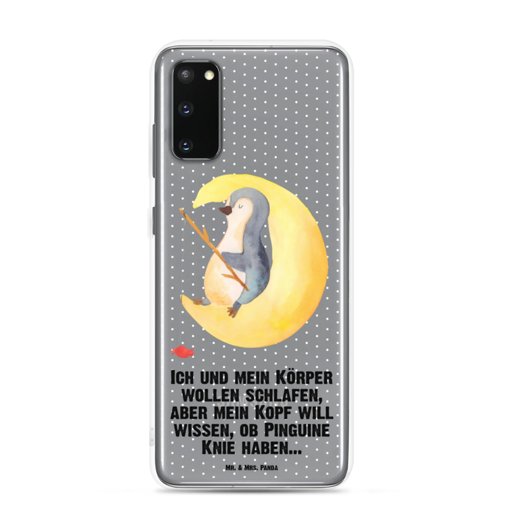 Handyhülle Pinguin Mond Handyhülle, Handycover, Transparente Handyhülle, Flexible Handyhülle, Handyschutz, Transparent, Durchsichtig, Schutzhülle für Handy, Stilvolle Handyhülle, Robuste Handyhülle, Schutz vor Kratzern, Schützende Handyhülle, Pinguin, Pinguine, Spruch, schlafen, Nachtruhe, Einschlafen, Schlafzimmer, Schlafstörungen, Gästezimmer