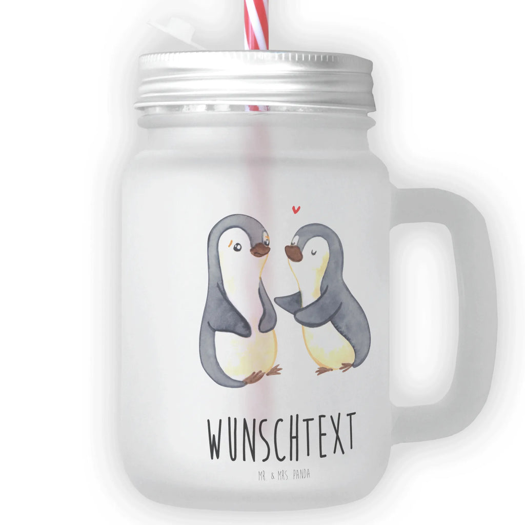 Personalisiertes Trinkglas Mason Jar Pinguine trösten Personalisiertes Mason Jar, Personalisiertes Glas, Personalisiertes Trinkglas, Personalisiertes Henkelglas, Personalisiertes Sommerglas, Personalisiertes Einmachglas, Personalisiertes Cocktailglas, Personalisiertes Cocktail-Glas, mit Namen, Wunschtext, Wunschnamen, Mason Jar selbst bedrucken, Wunschglas mit Namen, Bedrucktes Trinkglas, Geschenk mit Namen, Liebe, Partner, Freund, Freundin, Ehemann, Ehefrau, Heiraten, Verlobung, Heiratsantrag, Liebesgeschenk, Jahrestag, Hocheitstag, Valentinstag, Geschenk für Frauen, Hochzeitstag, Mitbringsel, Geschenk für Freundin, Geschenk für Partner, Liebesbeweis, für Männer, für Ehemann