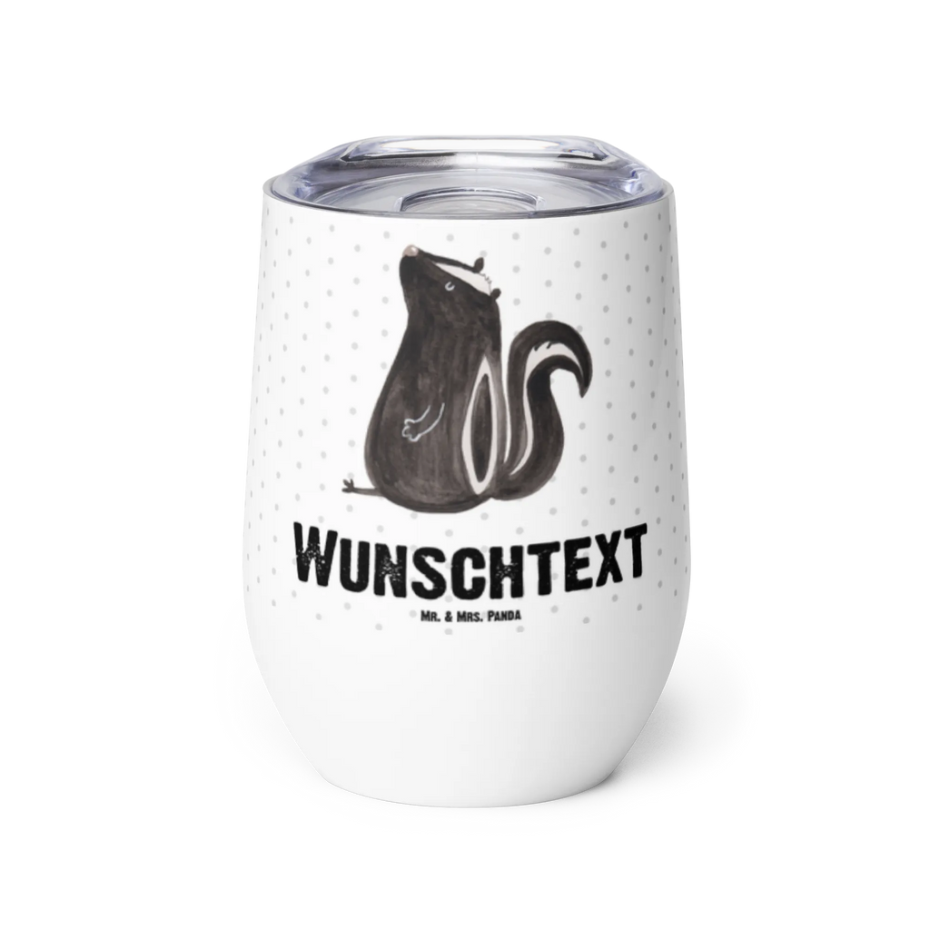 Personalisierter Weinbecher Stinktier sitzend Personalisierter Weinbecher, Personalisierter Glühwein Becher, Heißgetränke, Personalisierter Trinkbecher, Personalisierter Weinkelch, Personalisiertes Weingläser, hochwertiger Weinbecher, Weinbecher Reisen, Weinbecher unterwegs, Personalisertes Sommerglas, mit Namen, Wunschtext, Personalisierung, selbst bedrucken, Personalisiertes Weinglas, Stinktier, Skunk, Wildtier, Raubtier, Stinker, Stinki, Spruch, Büro, Recht, Besserwisser