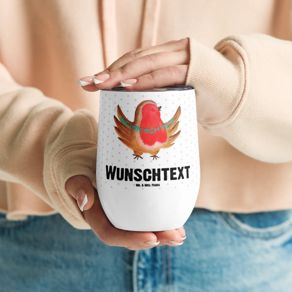 Personalisierter Weinbecher Rotkehlchen Weihnachten Personalisierter Weinbecher, Personalisierter Glühwein Becher, Heißgetränke, Personalisierter Trinkbecher, Personalisierter Weinkelch, Personalisiertes Weingläser, hochwertiger Weinbecher, Weinbecher Reisen, Weinbecher unterwegs, Personalisertes Sommerglas, mit Namen, Wunschtext, Personalisierung, selbst bedrucken, Personalisiertes Weinglas, Winter, Weihnachten, Weihnachtsdeko, Nikolaus, Advent, Heiligabend, Wintermotiv, Frohe Weihnachten, Weihnachtsmotiv, Weihnachtsgruß, Vogel, xmas