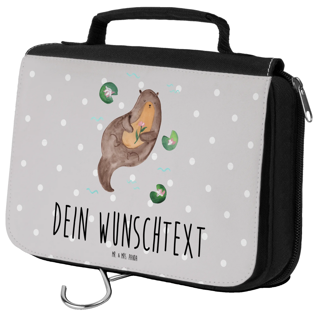 Personalisierter Kulturbeutel Otter Seerose Personalisierter Kulturbeutel, Personalisierte Waschtasche, Personalisierte Kosmetiktasche, Damen, Herren, Personalisierte Aufbewahrungstasche, Personalisierte Schminktasche, Personalisierter Kosmetikbeutel, Personalisierter Organizer, Personalisierte Kulturtasche, Personalisierte Schminkutensil, Personalisierung, Wunschtext, Wunschname, Selbst bedrucken, Kulturbeutel mit Namen, Otter, Fischotter, Seeotter, Otter Seeotter See Otter