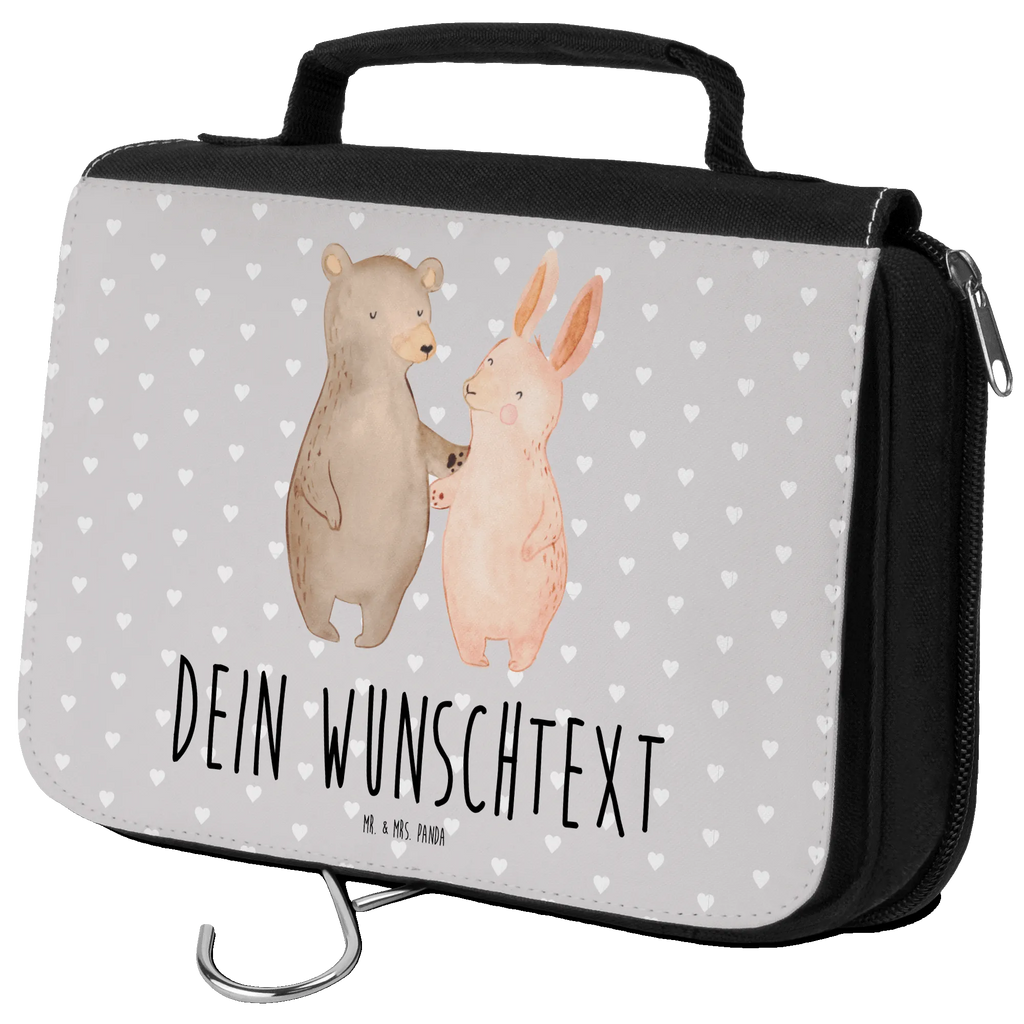 Personalisierter Kulturbeutel Bär und Hase Umarmen Personalisierter Kulturbeutel, Personalisierte Waschtasche, Personalisierte Kosmetiktasche, Damen, Herren, Personalisierte Aufbewahrungstasche, Personalisierte Schminktasche, Personalisierter Kosmetikbeutel, Personalisierter Organizer, Personalisierte Kulturtasche, Personalisierte Schminkutensil, Personalisierung, Wunschtext, Wunschname, Selbst bedrucken, Kulturbeutel mit Namen, Liebe, Partner, Freund, Freundin, Ehemann, Ehefrau, Heiraten, Verlobung, Heiratsantrag, Liebesgeschenk, Jahrestag, Hocheitstag, Freunde, bester Freund, Hase, Bär, Bärchen, best friends