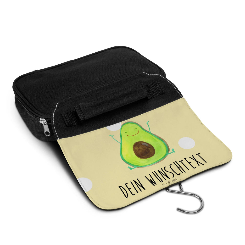 Personalisierter Kulturbeutel Avocado Glücklich Personalisierter Kulturbeutel, Personalisierte Waschtasche, Personalisierte Kosmetiktasche, Damen, Herren, Personalisierte Aufbewahrungstasche, Personalisierte Schminktasche, Personalisierter Kosmetikbeutel, Personalisierter Organizer, Personalisierte Kulturtasche, Personalisierte Schminkutensil, Personalisierung, Wunschtext, Wunschname, Selbst bedrucken, Kulturbeutel mit Namen, Avocado, Veggie, Vegan, Gesund, Chaos