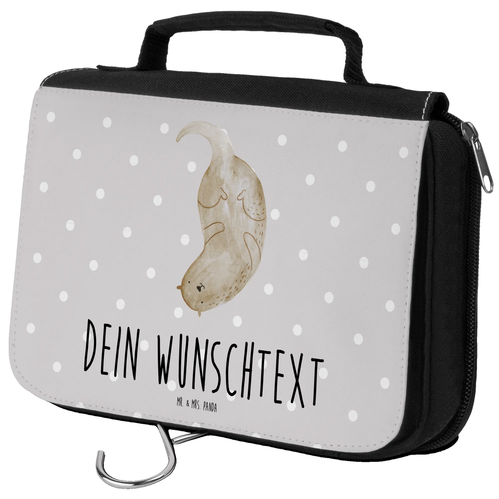 Personalisierter Kulturbeutel Otter Kopfüber Personalisierter Kulturbeutel, Personalisierte Waschtasche, Personalisierte Kosmetiktasche, Damen, Herren, Personalisierte Aufbewahrungstasche, Personalisierte Schminktasche, Personalisierter Kosmetikbeutel, Personalisierter Organizer, Personalisierte Kulturtasche, Personalisierte Schminkutensil, Personalisierung, Wunschtext, Wunschname, Selbst bedrucken, Kulturbeutel mit Namen, Otter, Fischotter, Seeotter, Otter Seeotter See Otter